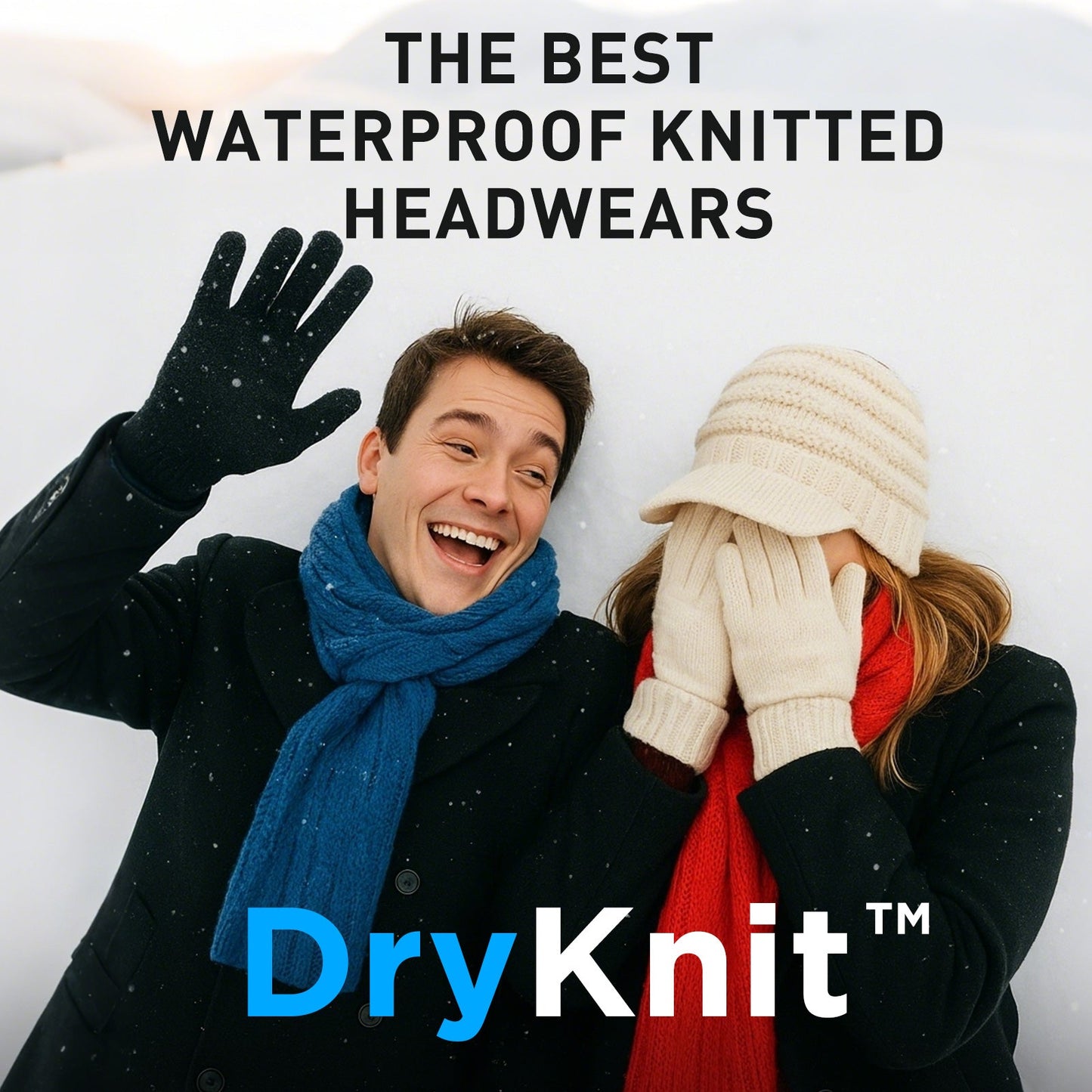 DryKnit™ Waterproof Visor Beanie for Women Fleece Lined Knit Winter Hat Warm & Stylish