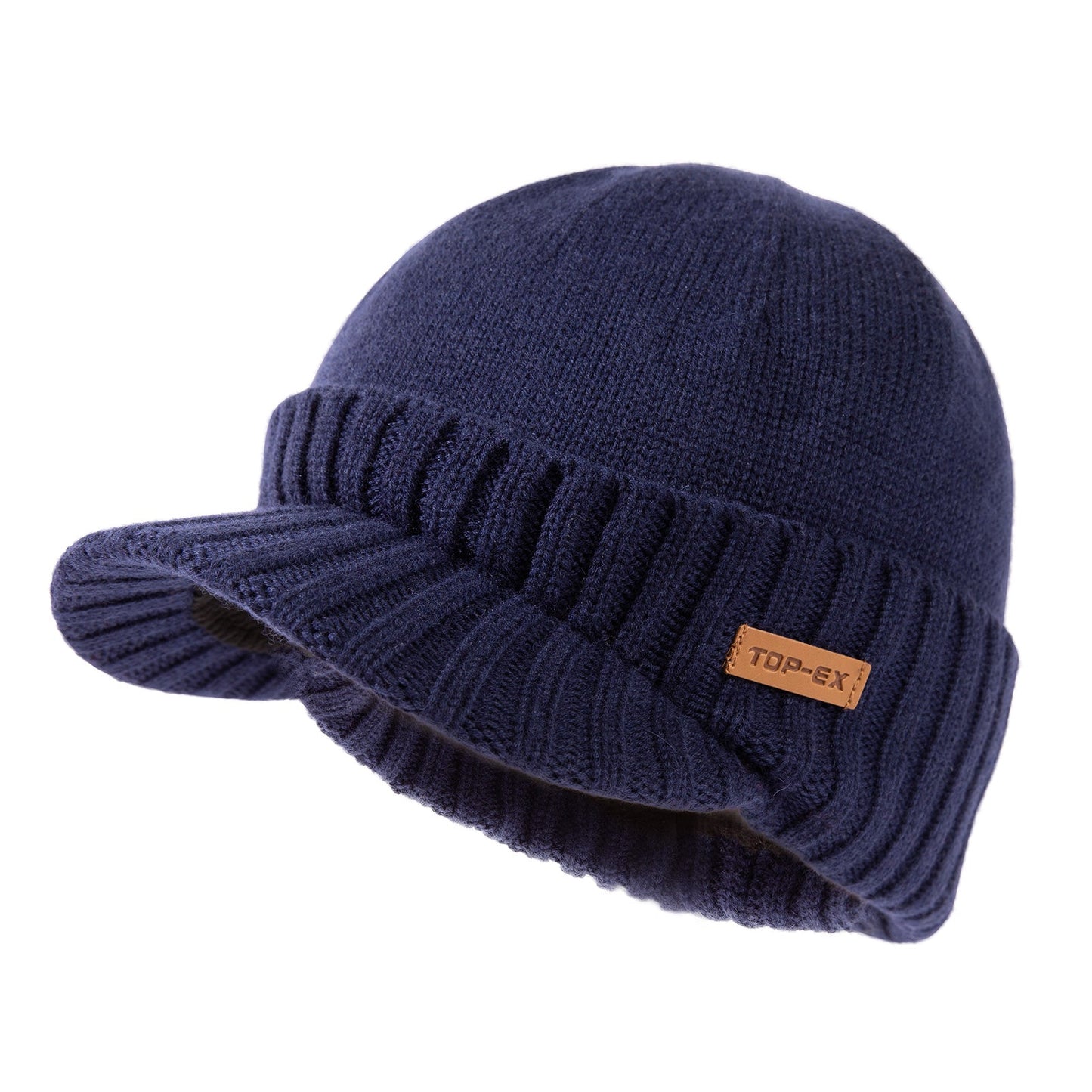 DryKnit™ Waterproof Merino Wool Beanie with Brim – Fleece Lined Winter Hat