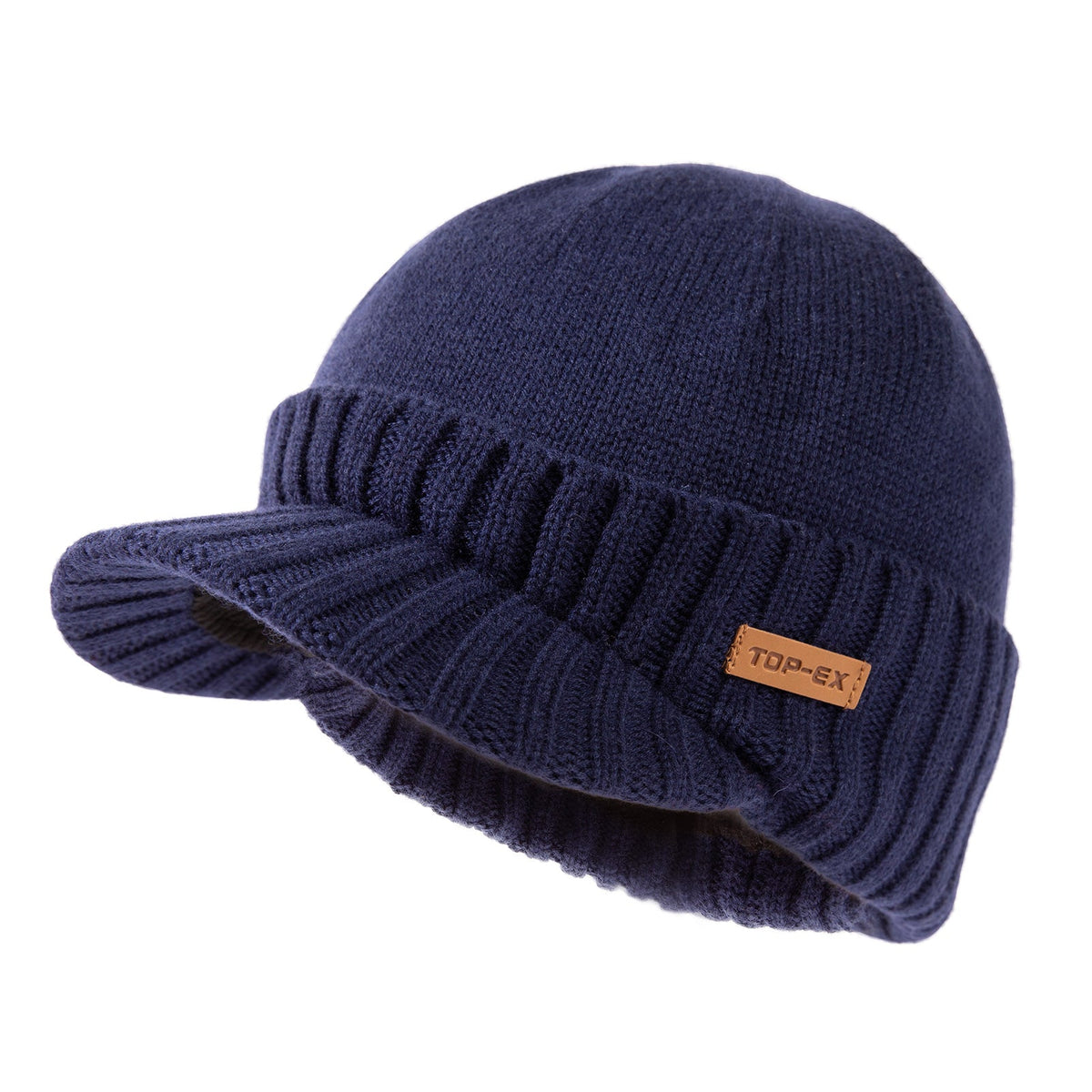 DryKnit™ Waterproof Merino Wool Beanie with Brim – Fleece Lined Winter Hat