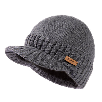 DryKnit™ Waterproof Merino Wool Beanie with Brim – Fleece Lined Winter Hat